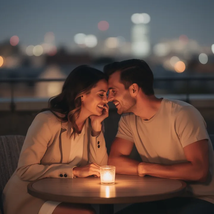 Couple enjoying an evening together
