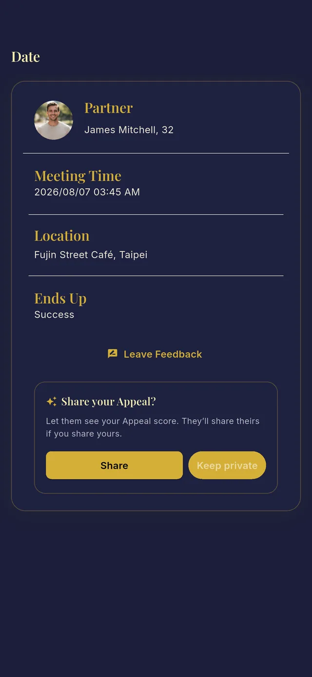 Date planning screen